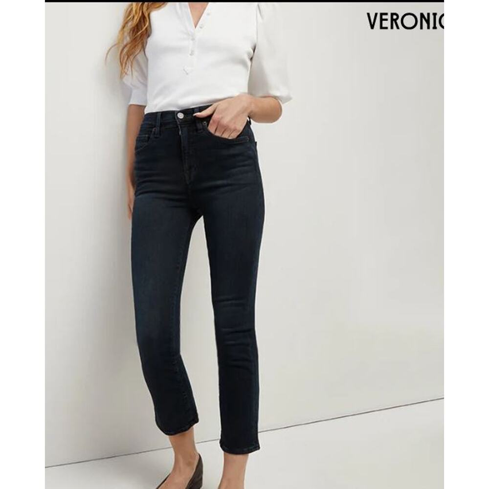 Veronica Beard Carly Kick Flare High Rise Secret Skinny Pocket Jeans 23 NWT 258